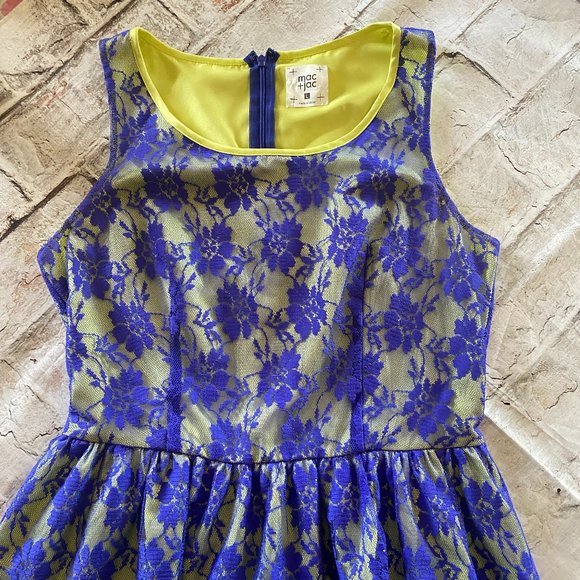 Mac + Jac Blue Neon Dress - Picture 1 of 13